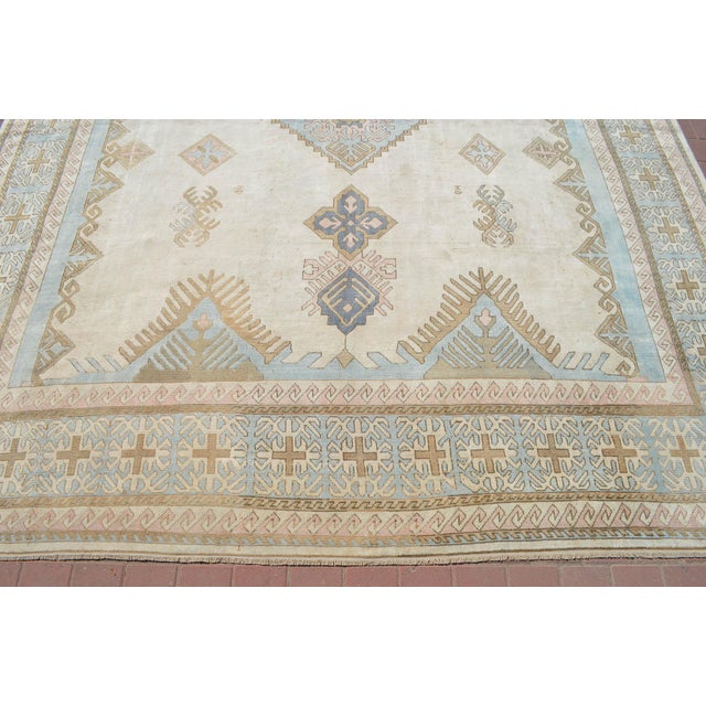 13x16 Rug, Muted Colors Hand Knotted Turkish Area Rug Oversized Rug for Estate For Sale - Image 9 of 10