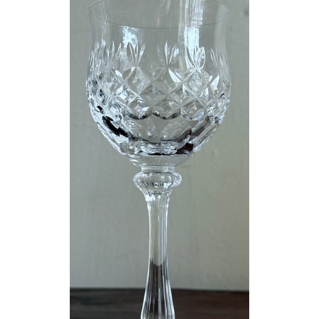 Vintage 1980s Mikasa Chateau Crystal Pattern Goblets - Set of 9 For Sale In New York - Image 6 of 13