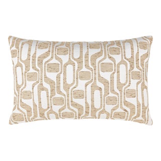 The House Of Scalamandré Telly Lumbar Pillow In Toast For Sale