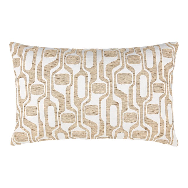 The House Of Scalamandré Telly Lumbar Pillow In Toast For Sale