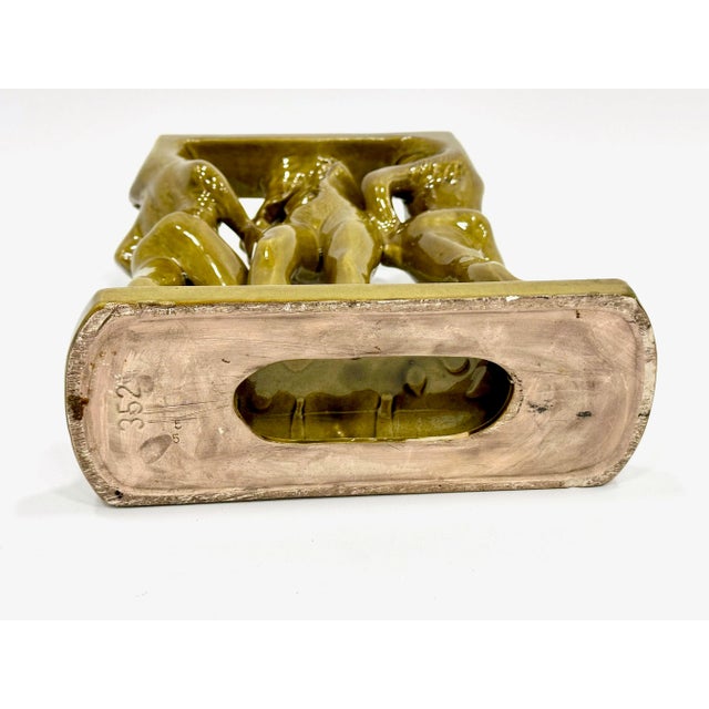 Ceramic Figurine of Three Graces in the Bathhouse attributed to Zdeněk Farnik for Jihokera Bechyně, 1975 For Sale - Image 7 of 10