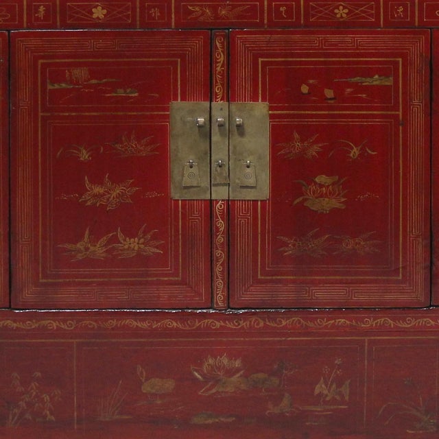 Red and Gold Dongbei Sideboard For Sale - Image 6 of 6