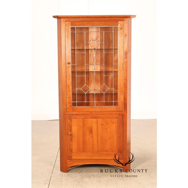 Stickley Mission Collection Cherry Corner Cabinet For Sale - Image 18 of 18