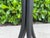 Wood Vintage Sculptural Four-Prong Drink Table in Hardwood and Black Metal For Sale - Image 7 of 12