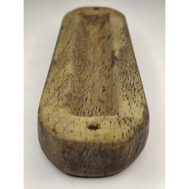 Rare Wwii Mezuzah Litzmannstadt Ghetto Lodz Poland Wood Hand Carved Judaica For Sale - Image 4 of 17