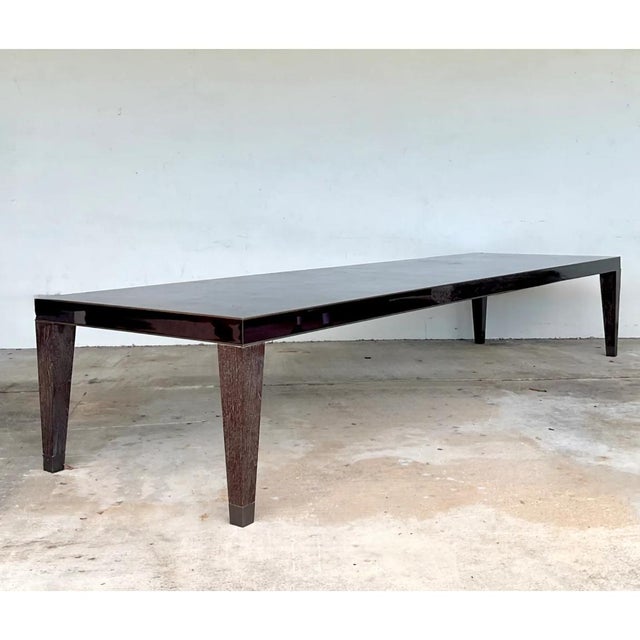 Contemporary Vintage Monumental 15 Ft Cerused Wood Dining Table For Sale - Image 3 of 16