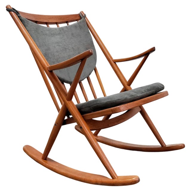 Danish Teak Rocking Chair Model 182 attributed to Frank Reenskaug for Bramin, Denmark, 1950s For Sale