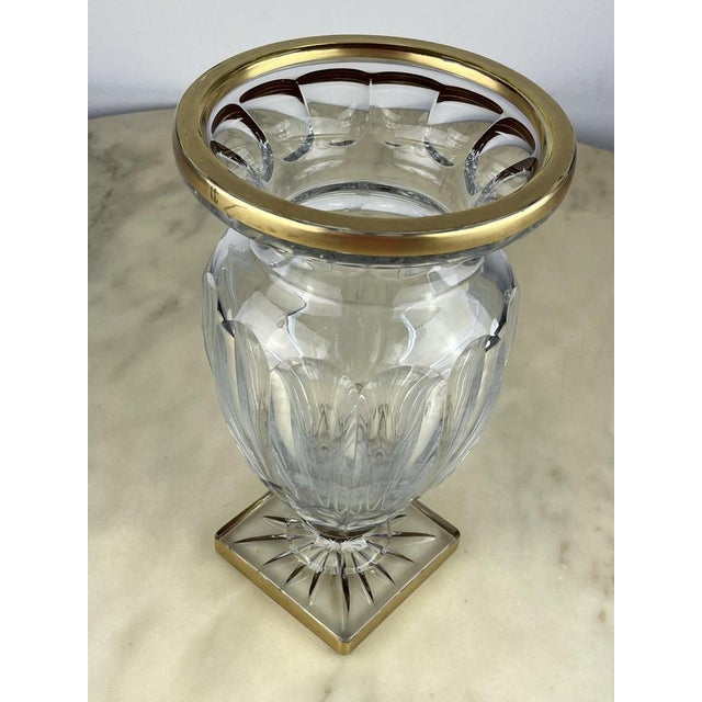 Lead Crystal Vase, France, 1980s For Sale - Image 10 of 15