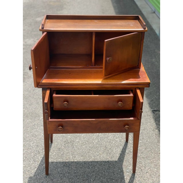 1960s Vintage Mid Century Danish+Teak Secretary Desk For Sale - Image 4 of 9