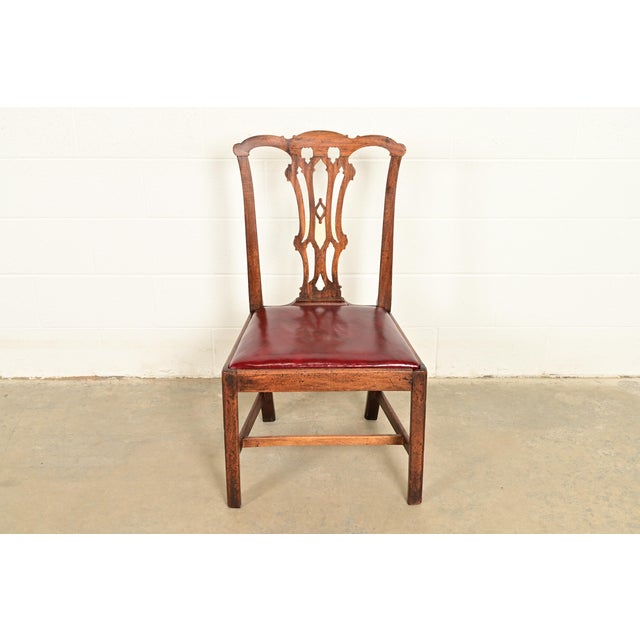 18th Century Antique Thomas Chippendale Period Carved Mahogany Side Chair or Dining Chair For Sale - Image 12 of 12