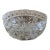 Antique Cut Glass Crimped Button and Cross Bars Bowl For Sale