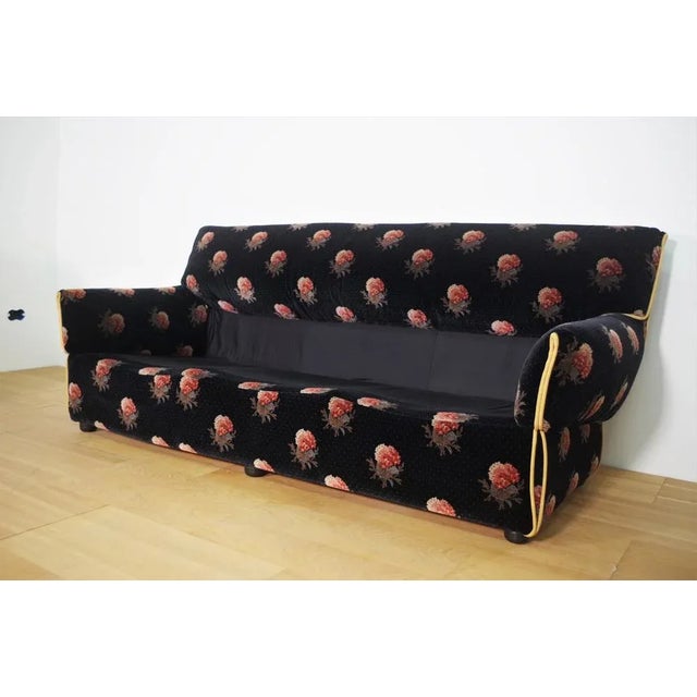 Flower Chenille Sofa Set, 1970s, Set of 3 For Sale - Image 14 of 17