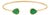 Contemporary 2.58ct Pear Emerald Open Cuff Bangle Bracelet in 14k Yellow Gold For Sale