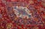 Textile Room Size Vintage Kashan Medallion Wool Rug in Red and Blue For Sale - Image 7 of 10