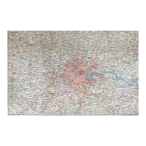 1911 Antique Map of London