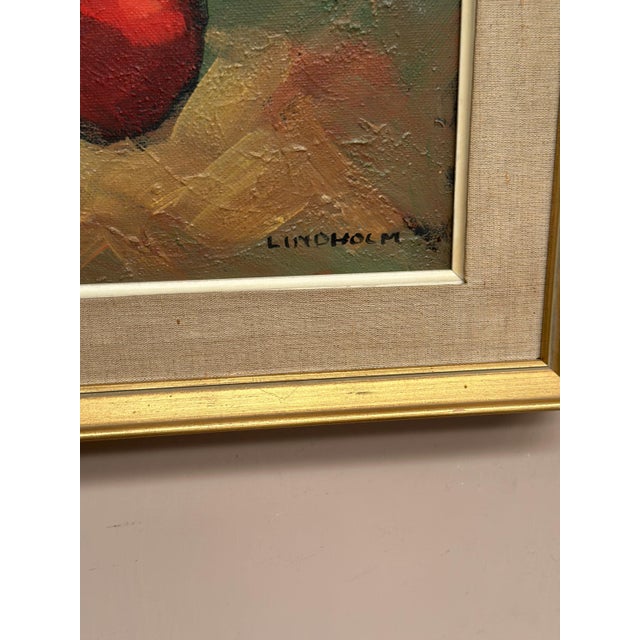 Lindholm, Still Life, 1960s, Oil on Canvas, Framed For Sale - Image 6 of 18