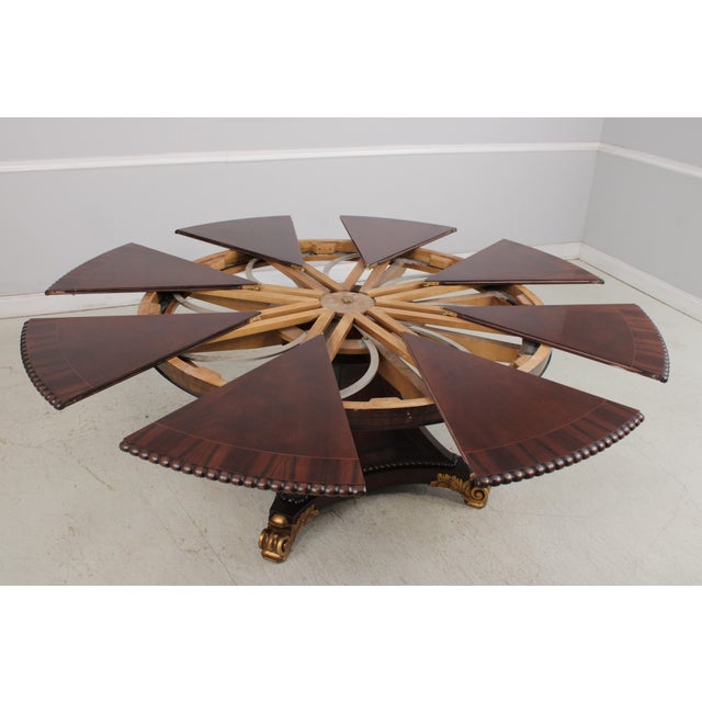 Vintage Regency Style Mahogany Radial Table For Sale - Image 12 of 18