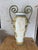 A hand-painted large ceramic Tuscan urn in the Italian Renaissance style, having a Medici crest on the front and with...
