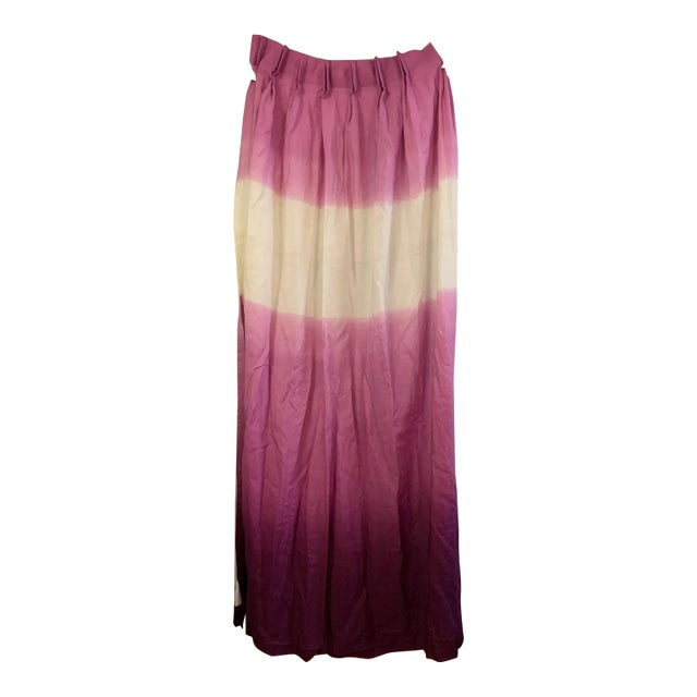 Pair of Pink Ombre Drapery Panels For Sale