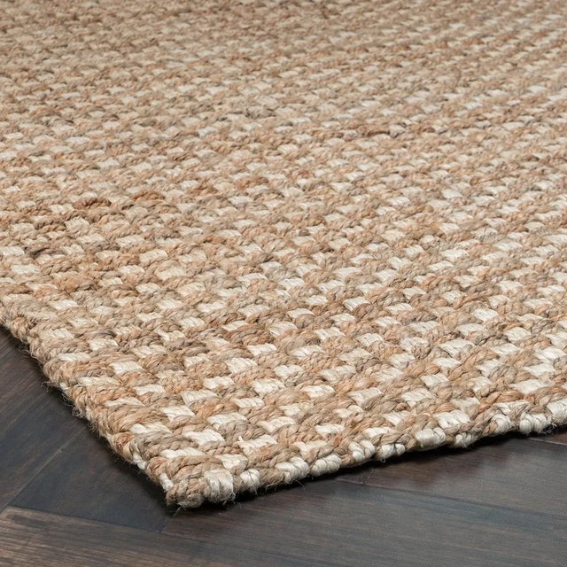 Basket Weave Natural/Bleach Jute Rug 2x3 Chairish