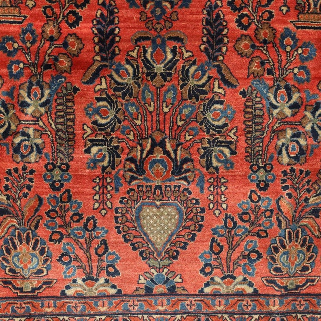 Antique Middle Eastern Saruk Rug in Cotton For Sale - Image 5 of 14