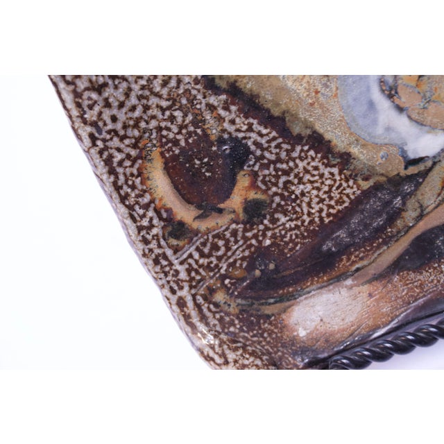 Ceramic 1973 Pollack Stoneware Slab / Decorative Plate For Sale - Image 7 of 11