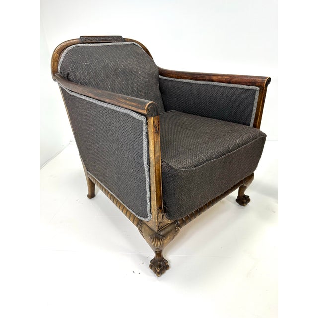 Wood 1930s Pair of Swedish Lounge Chairs by G. H. Wrange For Sale - Image 7 of 10