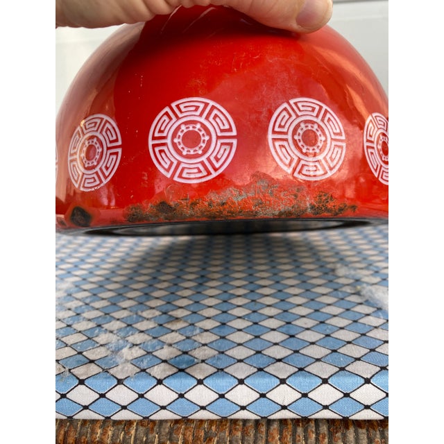 Vintage Cherry Red Enamel Whistling Teapot. Probably best to use for display only as the inside has some staining and may...