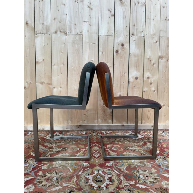 Metal Chairs in Stainless Steel, 1970, Set of 8 For Sale - Image 7 of 10
