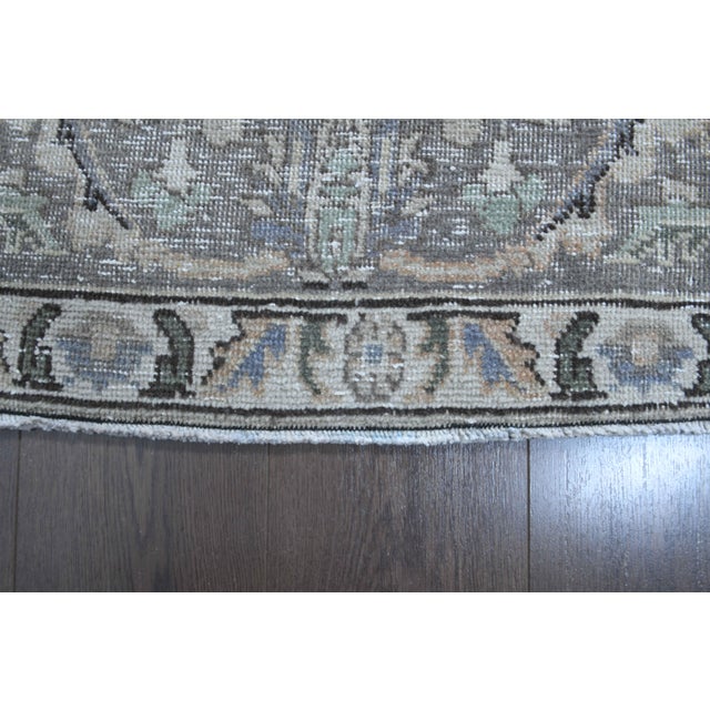 1960s Vintage Persian Handmade Wool Cotton Grey Area Rug For Sale - Image 9 of 11