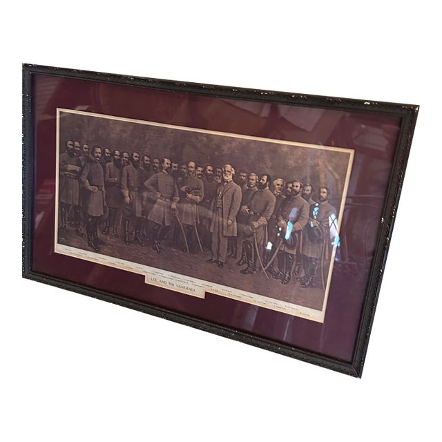Vintage Framed Artwork of "Lee and His Generals" For Sale