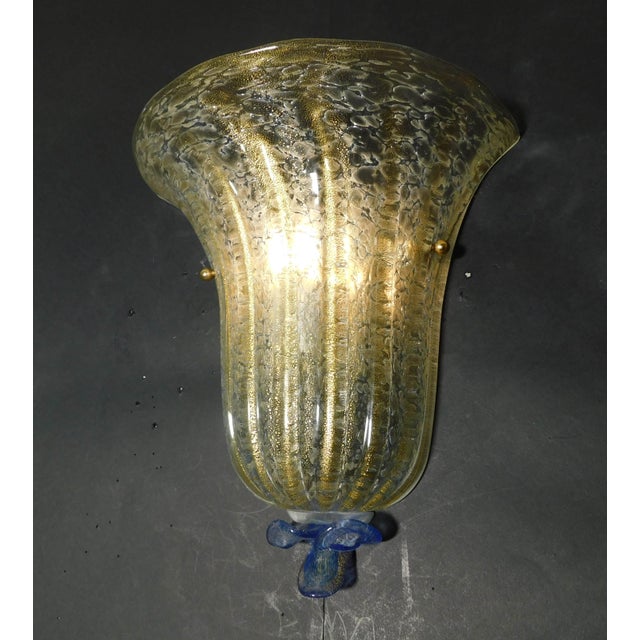 1960s 1960s Golden Shield Sconces, a Pair For Sale - Image 5 of 10