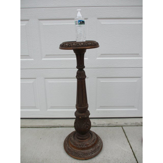 Tall Vintage Baroque Style Wooden Plant Stands or Torchieres For Sale - Image 11 of 12