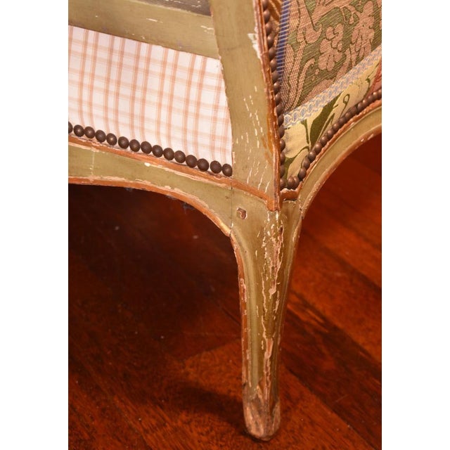 French Louis XV Style Wing Chair For Sale - Image 3 of 4