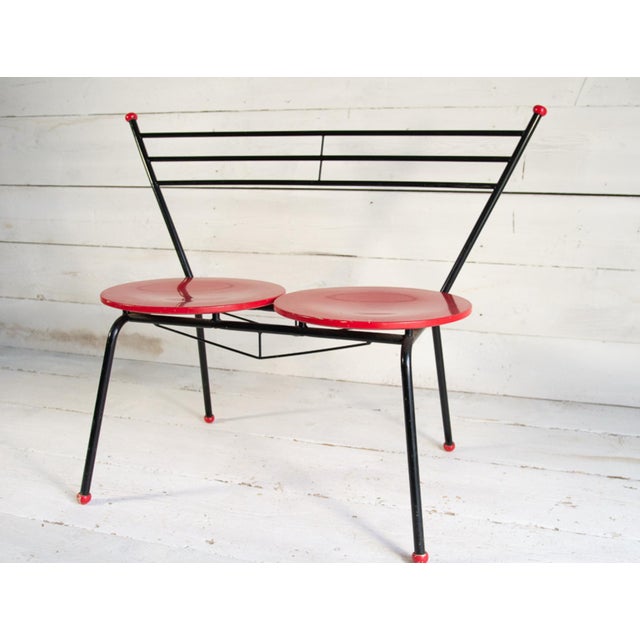 Space Age Double Seat Bench, 1960s For Sale - Image 15 of 18