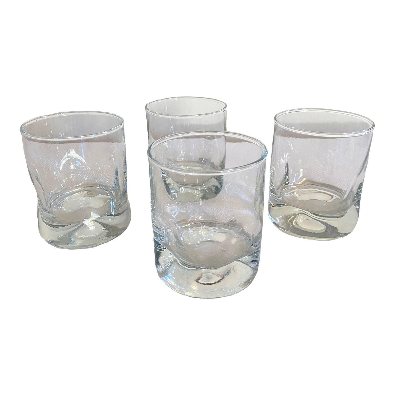Vintage Dimpled Bottom Old Fashioned Cocktail Glasses Set of 4 Chairish