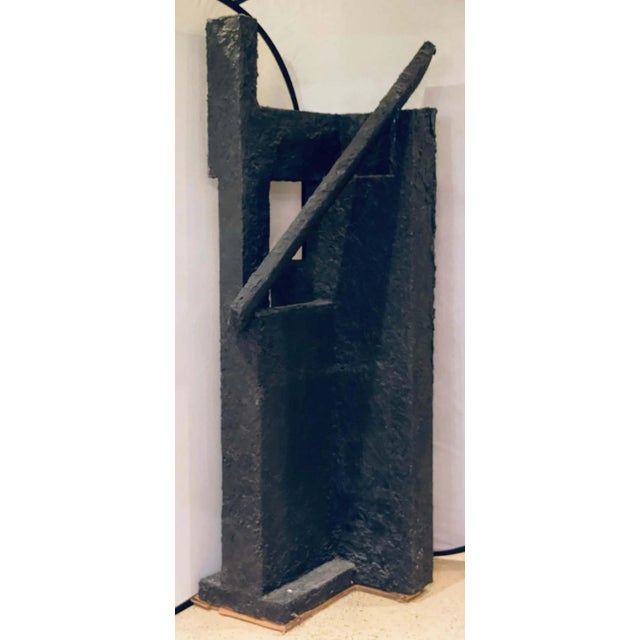 Black Geometric Sculpture by Ursula Meyer Conceptual Artist For Sale - Image 10 of 13