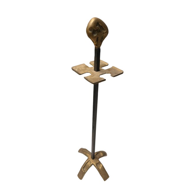 Brutalist Fireplace Tools by David Marshall, 1970s, Set of 5 For Sale - Image 3 of 9