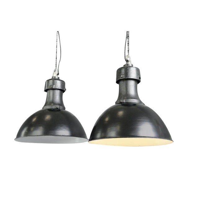 Industrial Factory Ceiling Lights from Rech, 1920s For Sale