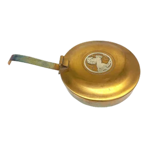 1930s Art Deco Bronze Stallion Crest Silent Butler Crumb Pan by Silver Crest