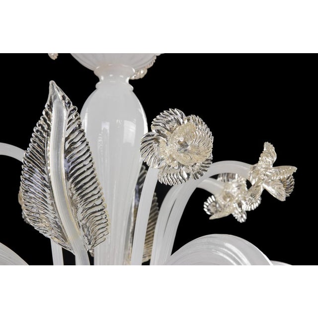 Mid-Century Murano Glass 5-Light Chandelier For Sale - Image 9 of 11