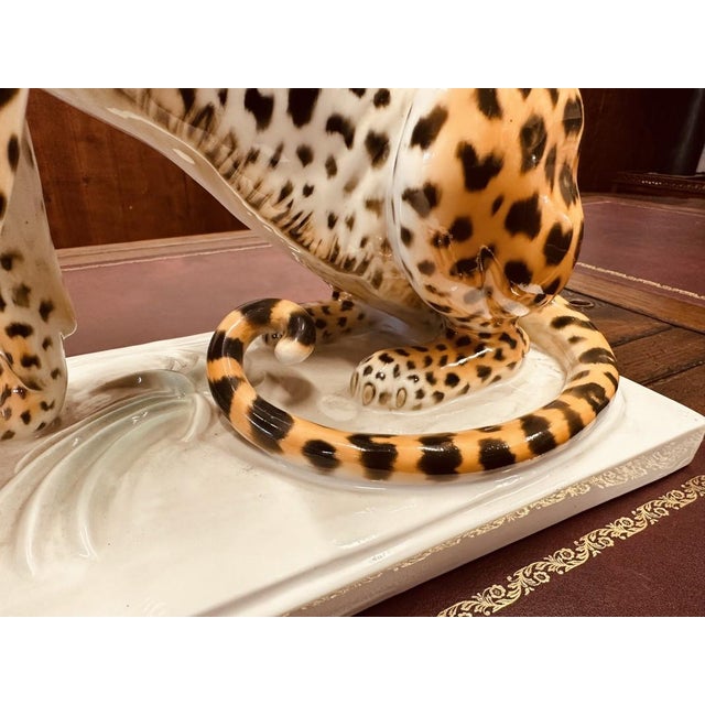 Porcelain Sculpture Leopard by Arthur Storch For Sale - Image 12 of 16