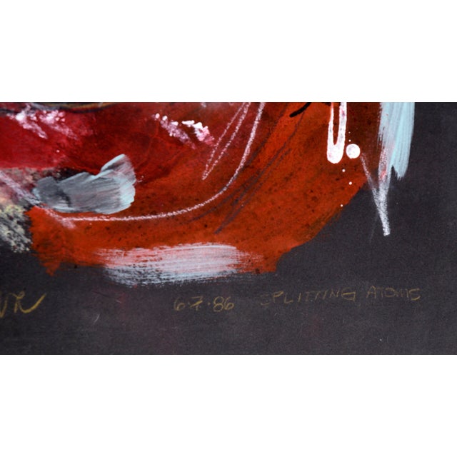 Abstract Abstract Expressionist Portrait in Acrylic on Paper by Ricardo De Silva For Sale - Image 3 of 8