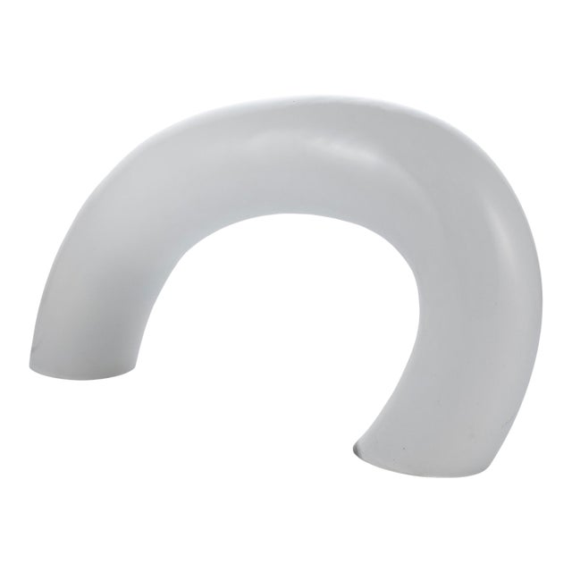 White Murano Glass Sculptural Lamp, Barbini Italy 1970s For Sale