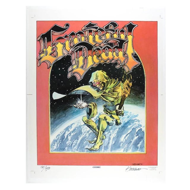 Original 1977 Grateful Dead Cosmic Charlie limited-edition printer’s proof poster by artist Gary Kroman, created for Relix...