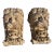 1970s Sarreid Carved Wood Lion Gargoyle Wall Shelves - Set of 2 For Sale