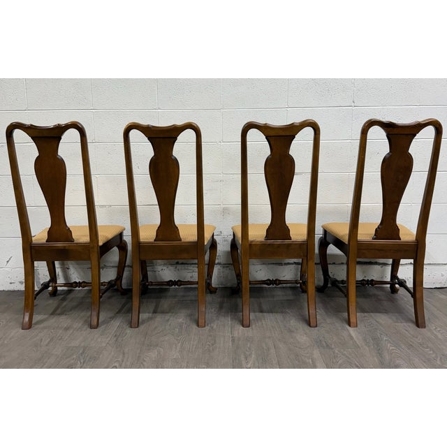 Vintage Ethan Allen Classic Manor Splat Back Dining Chairs 15-6001 - Set of 4 For Sale - Image 9 of 13