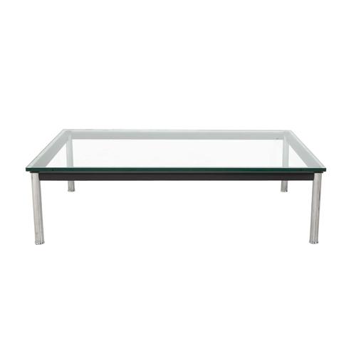 Glass Bauhaus LC 10-P Coffee Table in Glass and Chrome from Cassina For Sale - Image 7 of 8