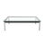 Glass Bauhaus LC 10-P Coffee Table in Glass and Chrome from Cassina For Sale - Image 7 of 8