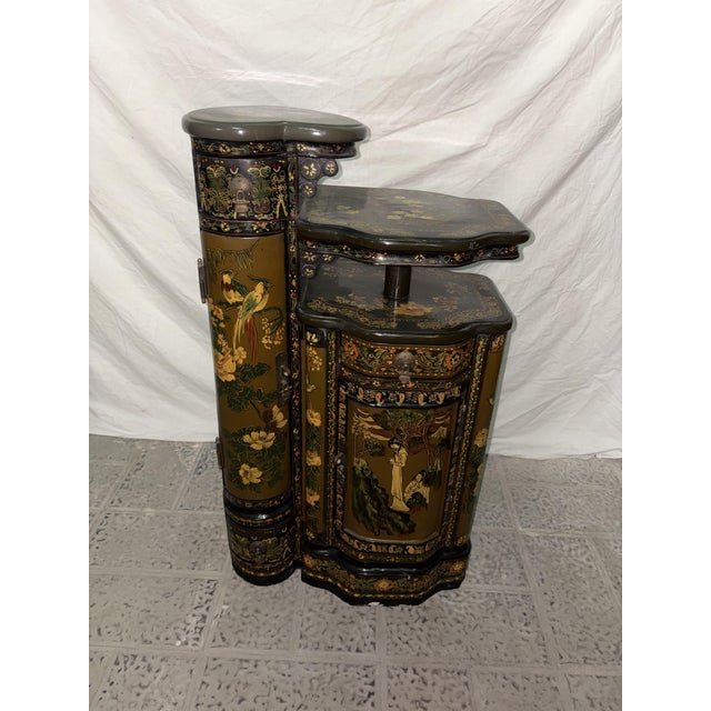 Chinese Lacquered Wood Cabinet, 1920 For Sale - Image 13 of 16